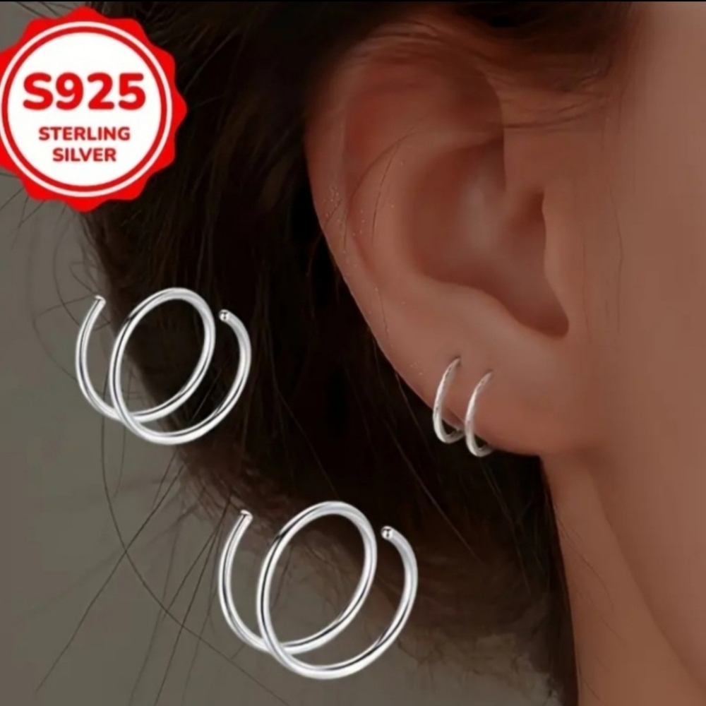 New Women's S925 Silver Spring Hoop Design